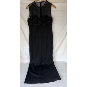Eve Black Beaded Maxi, Formal, Evening, Black Tie, Hoco, Prom Dress